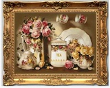 正品DMC十字绣最新款客厅餐厅花草系列大幅画玫瑰茶壶风景混绣