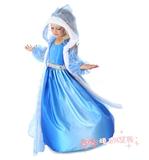 现货圣诞节 迪士尼 女童新款裙子冰雪奇缘 冰雪艾尔莎公主连衣裙