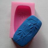 “竹"字样长方形肥皂模具/diy手工皂硅胶模具/蜡烛模/硅胶皂模