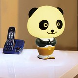 熊猫阿宝二代创意语音乐声控智能闹钟台灯卧室床头触摸个性礼品灯