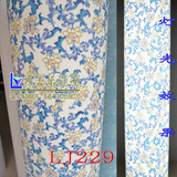 LJ229羊皮纸PVC胶片贴纸 青花纹 花格灯箱 陶瓷台灯罩材料 按米