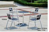 休闲铝合金桌椅庭院咖啡店奶茶阳台简约时尚 户外铝合金桌椅