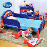 迪士尼正品塑料儿童床带护栏可折叠男女孩汽车小公主床加单人卡通