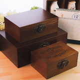 储物箱实木质老木盒子带锁做旧收纳欧式复古大木箱子樟木箱小木箱