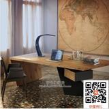 怀旧意大利设计异形个性实木烤漆书桌定制办公台办公桌老板桌直销