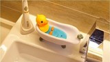 超萌大黄鸭 创意卫浴可爱鸭子浴缸造型香皂盒 沥水肥皂盒 收纳