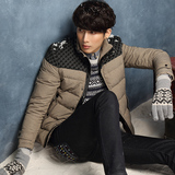 男士轻薄羽绒服 2015新款潮冬装修身短款立领超薄青少年韩版外套