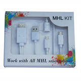 包邮 MHL转HDMI 手机连接电视高清线 通用型接口 适合多种型号