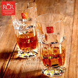 意大利RCR进口无铅水晶玻璃创意八角水杯牛奶杯大号啤酒杯果汁杯