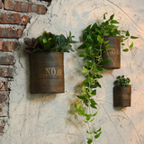 创意复古花盆仿真植物壁挂墙软装饰品墙壁挂饰立体墙面绿植盆栽花