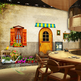 英伦创意个性温馨酒吧风景咖啡厅ktv餐厅奶茶店大型壁纸墙纸壁画
