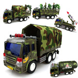 男孩军事玩具惯性大卡车油罐车导弹车带人偶士兵儿童玩具汽车包邮