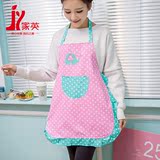 韩版时尚防油防水围裙纯棉成人简约可爱厨房防水加厚无袖围裙儿童