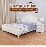 白色纯实木床1.8米 美式乡村储物高箱床欧式田园婚床双人床