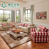 林氏木业韩式田园布沙发小户型客厅三人布艺沙发123组合家具950