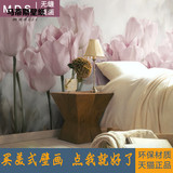 马蒂斯3d无缝壁画 美式郁金香花卉 沙发客厅卧室电视背景墙 壁纸