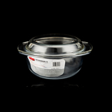 菲内克斯钢化玻璃碗 微波炉烤箱专用耐热 大号带盖煲汤水果透明碗