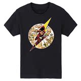 2016夏季新款蝙蝠侠超人T恤男 短袖超级复仇联盟英雄闪电侠大码