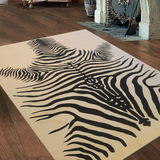 欧式宜家现代豹纹斑马超薄比利时进口仿真丝卧室客厅方格玄关地毯