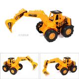 铲车惯性工程车模型套装儿童挖掘机玩具男孩玩具汽车挖土机推土机