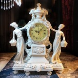 包邮欧式一对天使座钟台式座钟创意树脂客厅时尚摆件钟表小钟