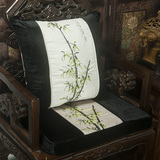 靠枕现代中式古典靠垫刺绣棉麻抱枕沙发靠垫红木家具靠枕坐垫定制