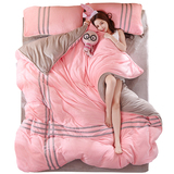 纯色珊瑚绒四件套加厚冬季法莱绒1.8m床单床上用品床笠韩版法兰绒