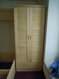 儿童衣柜 两门实木质衣橱 广州原木松木家具定做 简易小户型衣柜