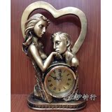 特价女神时钟仿古欧式座钟创意艺术美式复古客厅台钟表装饰品坐钟