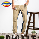 Dickies秋季长裤新款修身男式青年印花深卡其布色工装裤休闲裤