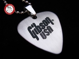 钛钢/不锈钢金属音乐吉他拨片项链 GIBSON USA 美国 摇滚音乐饰品