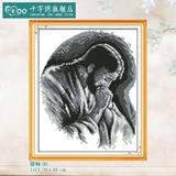 针爱99印花新款耶稣十字绣祈祷的耶稣黑白人物画像天主基督教挂画