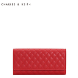 Charles Keith 钱包 CK6-10680326 菱格纹长款多卡位女手包皮夹