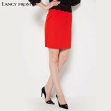 LANCY朗姿专柜正品春装时尚简约轻奢镶钻包臀半身裙LC14100WSK002