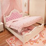 韩式公主床欧式床田园床实木双人床1.5米儿童床女孩卧室成套家具