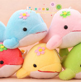 韩国可爱毛绒卡通动物海豚小鱼手机包包挂件玩具新年活动结婚礼物