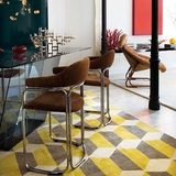 现代简约不规则几何图案客厅沙发茶几卧室床手工定制满铺地毯晴纶