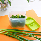 日本LEC 食品保鲜盒带盖冰箱塑料长方形蔬菜葱花收纳盒密封调料盒