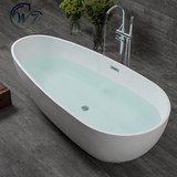 CW7 独立式人造石家用浴缸1米7、8椭圆形高档新款酒店浴缸 包邮