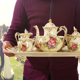欧式家居装饰陶瓷摆件奢华客厅新婚结婚礼物高档创意实用闺蜜茶具