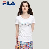 FILA斐乐2016夏季新款修身针织短袖衫女印花元素运动t恤|26628141
