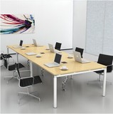 办公家具办公桌会议桌板式大型洽谈桌简易时尚现代长方长形钢架脚