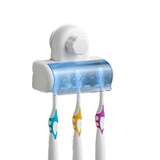 【天猫超市】双庆家居 强力吸盘带盖牙刷架创意情侣牙具座牙刷盒