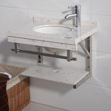 卫生间大理石洗手盆台下盆小户型浴室柜组合挂墙式洗漱台陶瓷面盆