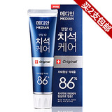 韩国进口正品爱茉莉麦迪安86牙膏 去牙渍美白防蛀86%蓝色清爽薄荷