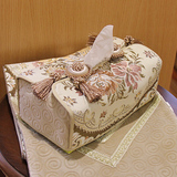 拉斐尔家居 欧式纸巾盒 创意抽纸盒可爱餐巾盒套车用 绣花布艺 06