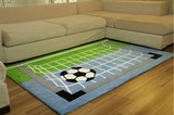 儿童地毯足球场腈纶地毯足球篮球定制混纺材质特价动漫卡通晴纶