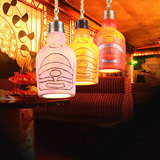 创意个性复古餐厅吊灯咖啡厅艺术吊灯酒吧吧台灯水吧LED酒瓶灯具