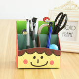 卡通纸质桌面收纳盒 韩版创意DIY办公室学生杂物化妆品文具整理盒