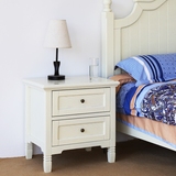 美式乡村全实木床头柜可定做简约现代边柜储物柜卧室家具套装组合